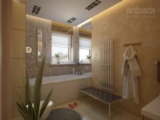 дизайн интерьера ванной комнаты в загородном доме