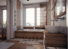 Ванная комната Дизайн интерьера в загородном доме